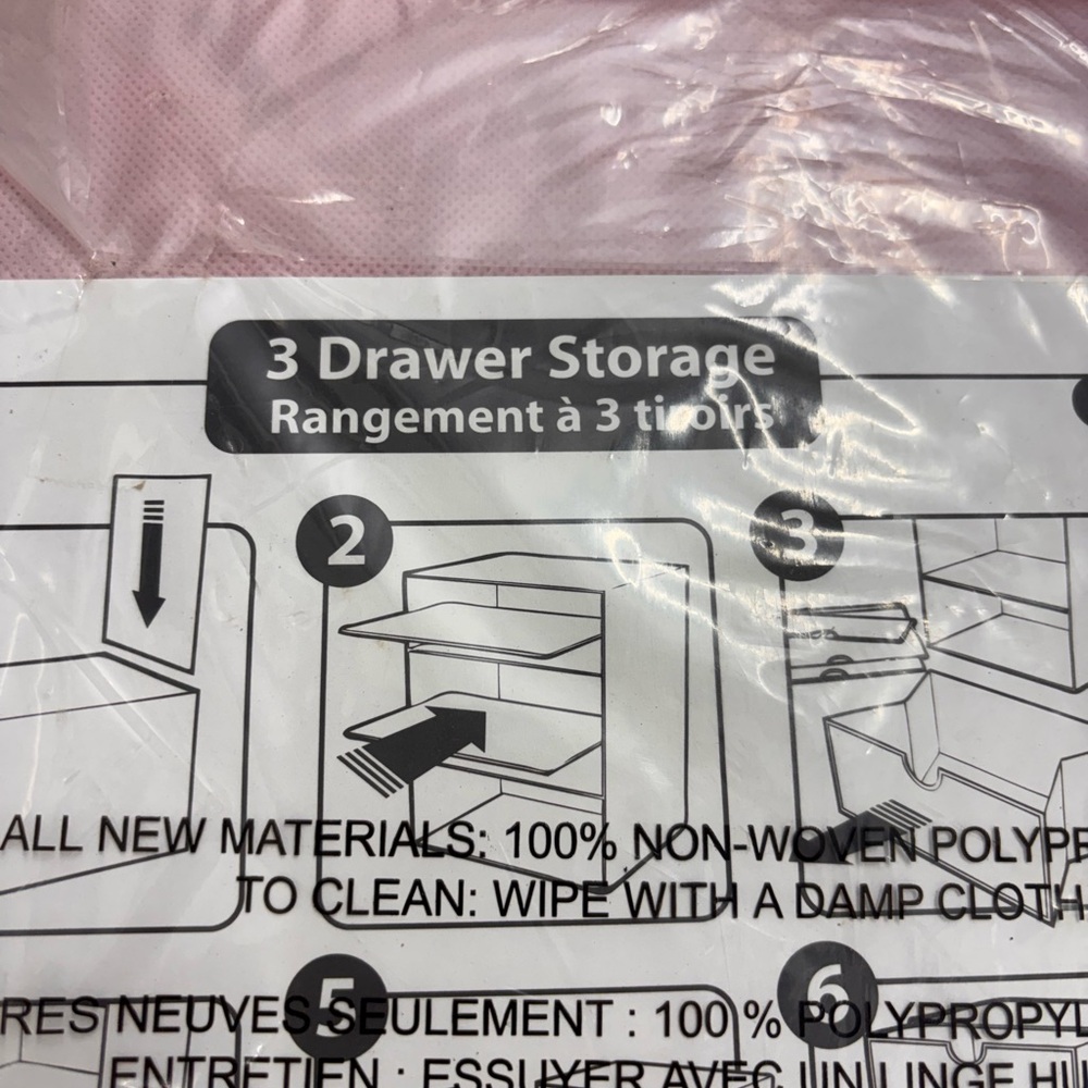 Vintage 2005 Dora The Explorer 3 Drawer Storage Organizer Pink Fabric Baby Boom - Picture 4 of 5